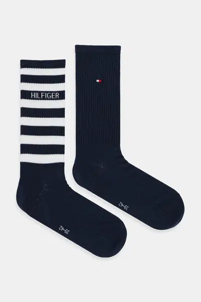 Ponožky Tommy Hilfiger 2-pack tmavomodrá barva, 701236735