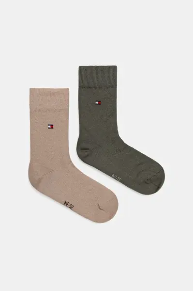 Dětské ponožky Tommy Hilfiger 2-pack béžová barva, 391334