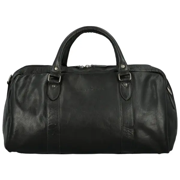 Kožená cestovní taška černá - Greenwood Adnan