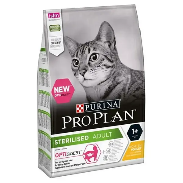 PURINA PRO PLAN Sterilised Chicken granule pro kočky 3 kg