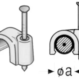Příchytka kabelová KO 7       7mm  bílá