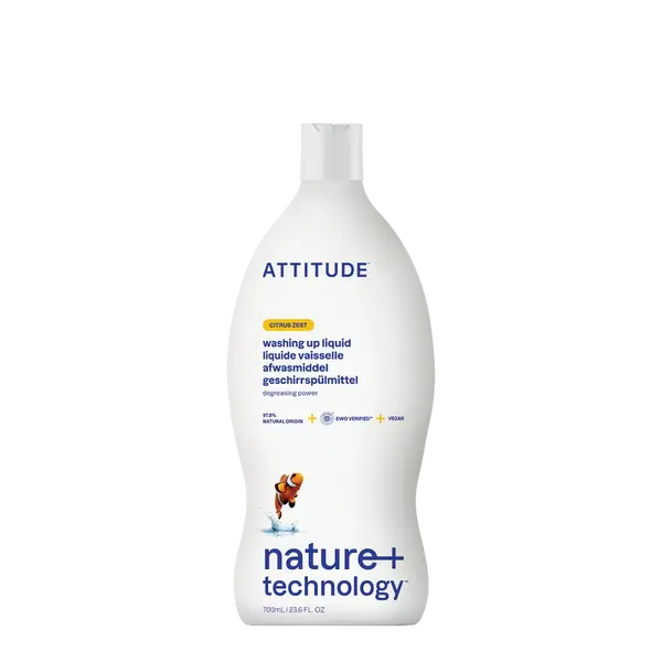 ATTITUDE Prostředek na mytí nádobí s vůní citronové kůry 700 ml