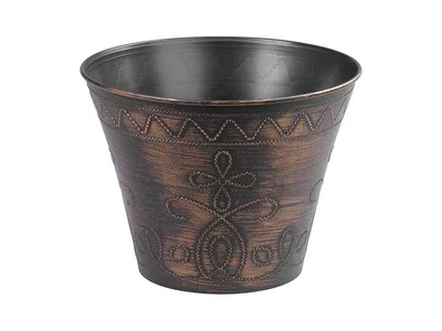 Květináč STREND PRO Flower zlatý - metalický efekt 24,5x19,3cm
