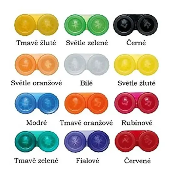 KAIDA Pouzdro ma kontaktní čočky klasické jednobarevné, Barva: Bílá