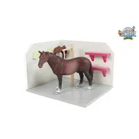 Dřevěný mycí box pro koně 1:24