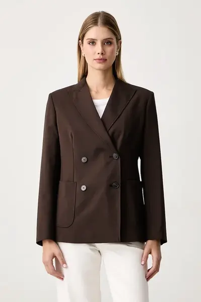 Weekend Max Mara  dvouřadé sako dámské vlněné WKDORNATI