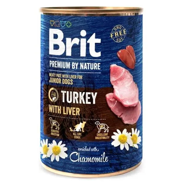 BRIT Premium by Nature Turkey & Liver konzerva pro psy, Hmotnost balení: 400 g