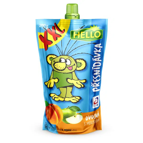 HELLO XXL kapsička s meruňkami 200 g x 10 kusů