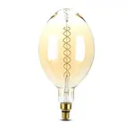 Žárovka Filament LED E27 8W BF180 bílá teplá V-TAC VT-2168D Amber Dimmable