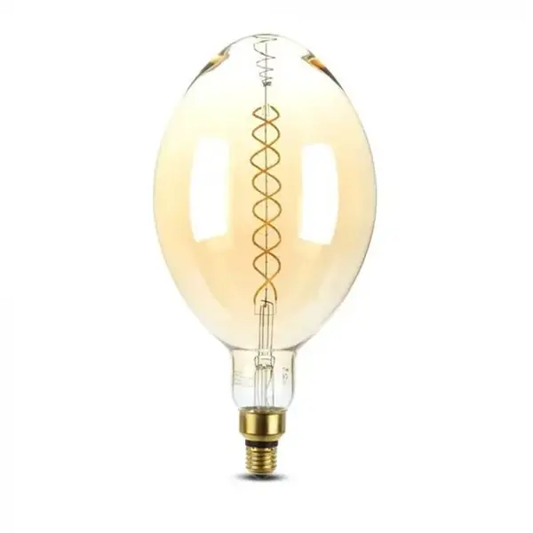 Žárovka Filament LED E27 8W BF180 bílá teplá V-TAC VT-2168D Amber Dimmable