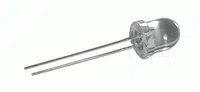 LED  8mm  modrá  3000mcd/20° čirá