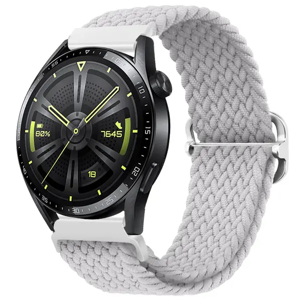 BStrap Elastic Nylon remienok na Xiaomi Amazfit Bip, pearl white