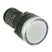 Kontrolka kulatá 230V LED bílá 29mm HADEX