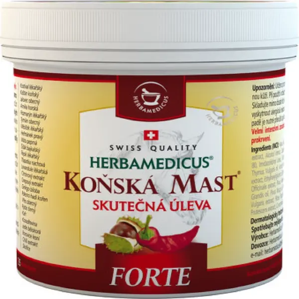 SWISSMEDICUS Koňská mast forte hřejivá 500 ml