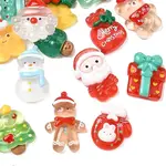 Christmas Transparent Resin Flatback Cabochons