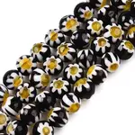 Round Millefiori Glass Lampwork Beads Strands
