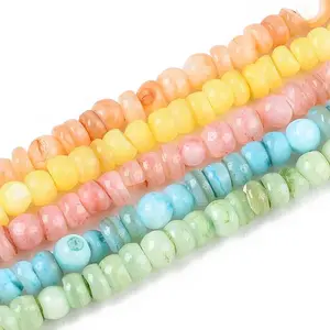 Natural Freshwater Shell Dyed Beads Strands