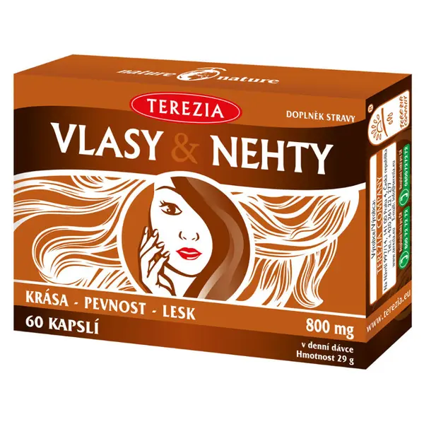 TEREZIA Vlasy & nehty 60 kapslí