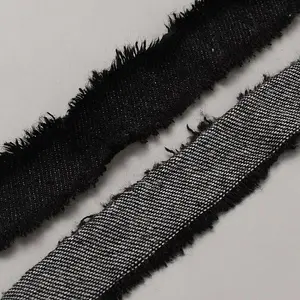 1.7 Yards Denim Fabric Ribbon