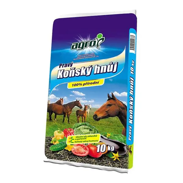 Pravý koňský hnůj AGRO 10kg