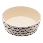 BECOBOWL Bambusová miska pro psa ocean waves velikost L 1,65 l 18,5 cm