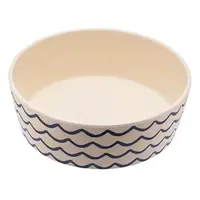 BECOBOWL Bambusová miska pro psa ocean waves velikost L 1,65 l 18,5 cm