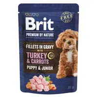 BRIT Premium Dog Puppy Fillets Gravy Turkey&Carrots 85 g