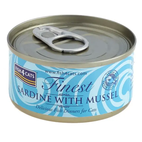 FISH4CATS Finest sardinka s mušlemi konzerva pro kočky 70 g
