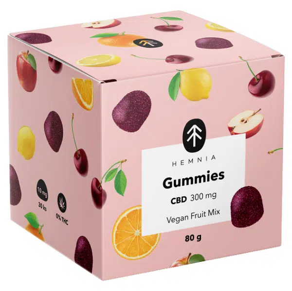 HEMNIA Gummies CBD 300 mg ovocný mix 30 kusů