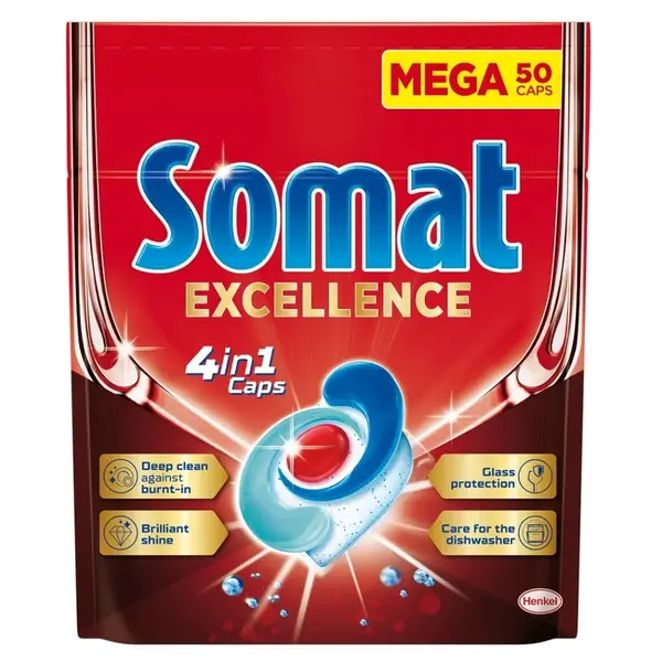 SOMAT Excellence 4in1 Kapsle do myčky 50 kusů