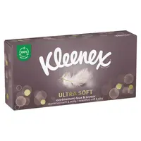 KLEENEX Papírové kapesníky 3-vrstvé Ultra Soft Box 64 kusů