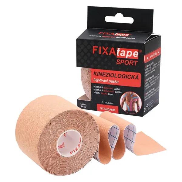 FIXAPLAST Fixatape sport standard tejpovací páska 5 cm x 5m tělová 1 kus