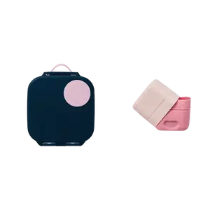 B.BOX Svačinový box střední + Mini krabička na svačinu - set růžový