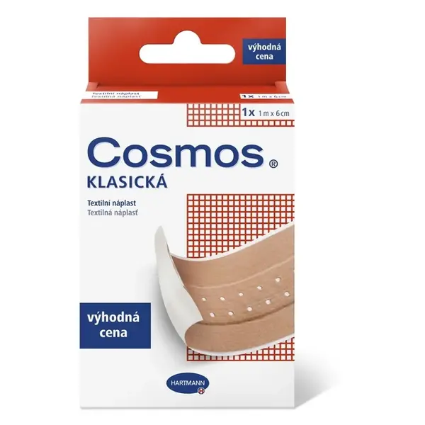 COSMOS Klasická textilní náplast 1 m x 6 cm