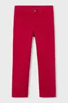 Kalhoty Mayoral slim fit basic červená barva, 517