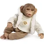Antonio JuanGuca 987 Reborn realistická opička bábätko s mäkkým látkovým telom 32 cm
