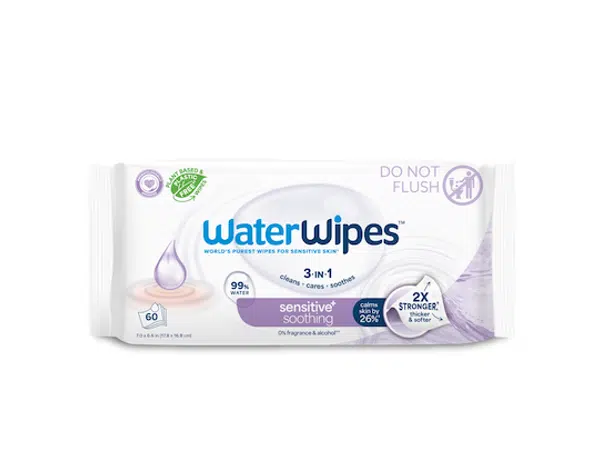 WATERWIPES Ubrúsky vlhčené Soothing clean bez obsahu plastov 360 ks