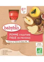 BABYBIO Pyré jablko figa (4x 90 g) - ovocný príkrm