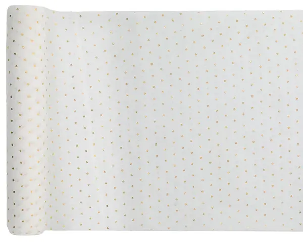Behúň biely bodkovaný 26cmx3m