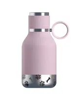 nerezová termoska na vodu s psou miskou ružová