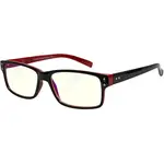 Okuliare na počítač PCG05 čierno/červený plastový rám 0,0