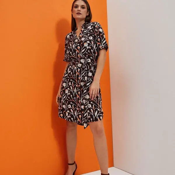 DÁMSKÉ ŠATY L-SU-4009 ČERNÉ