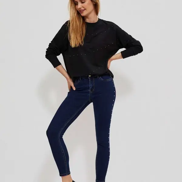 Úzké džíny s kamínky