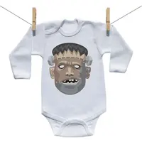 Boodyy Body s dlhým rukávom Halloween maska Frankenstein 62 (2-4 mesiace)