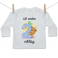 Boodyy Tričko s dlhým rukávom Už mám 2 rôčky 140 (9-10 rokov)