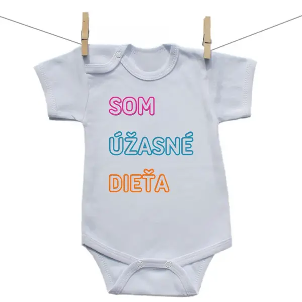 Boodyy Body s krátkym rukávom Som úžašné dieťa 50 (0 mesiacov)