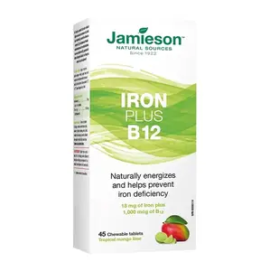JAMIESON Železo plus B12 cucací tablety 45 tablet