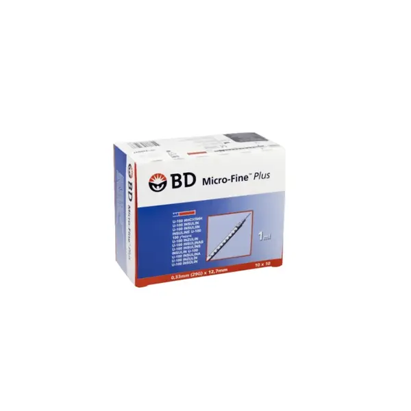 Inzulínové striekačky BD Micro – Fine Plus 100 ks - 1 ml U-100, 30G x 8 mm
