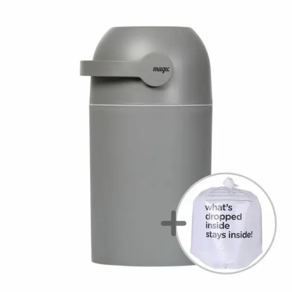 MAGIC Kôš na plienky - Plienkový systém, kapacita 25ks použitých plienok, tmavá šedá MA_C110GR2