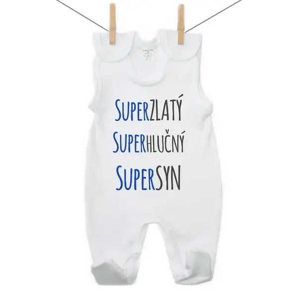 Boodyy Dupačky Super zlatý, super hlučný, super syn 74 (6-9 mesiacov)